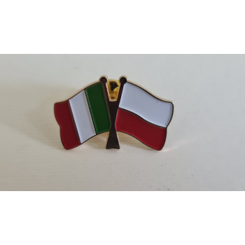 Pinsy flaga Włochy - Polska